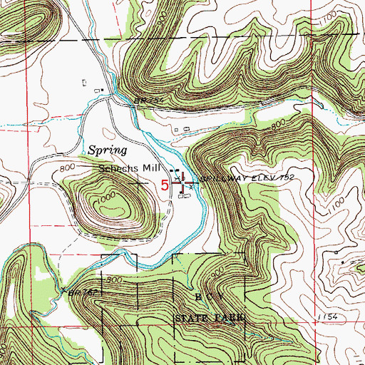 Topographic Map of Mill Pond, MN