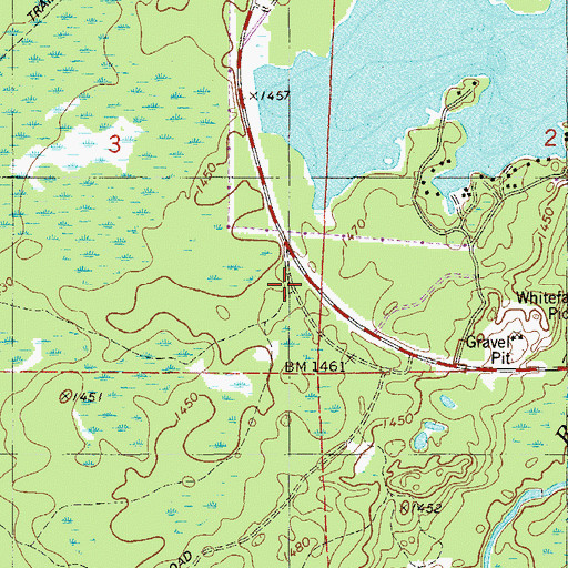 Topographic Map of Whiteface Lake Section Three Dam, MN