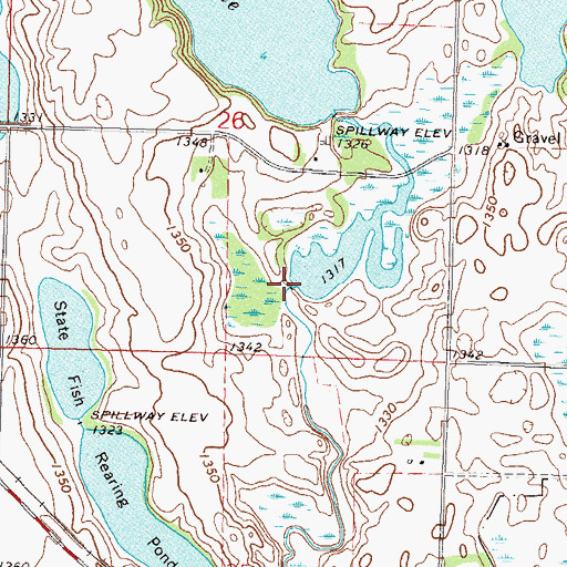 Topographic Map of Marlu Mill Pond Structure Dam, MN