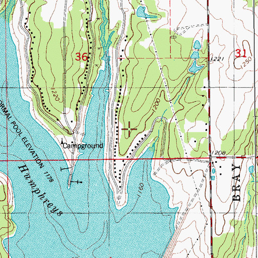 Topographic Map of Horsetooth Creek, OK