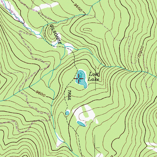 Topographic Map of Lost Lake, CO
