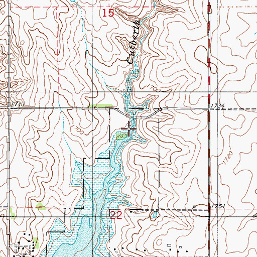 Topographic Map of Cutberth Creek, OK