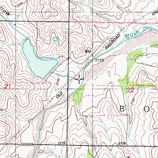 Topographic Map of Camp Hollow, OK