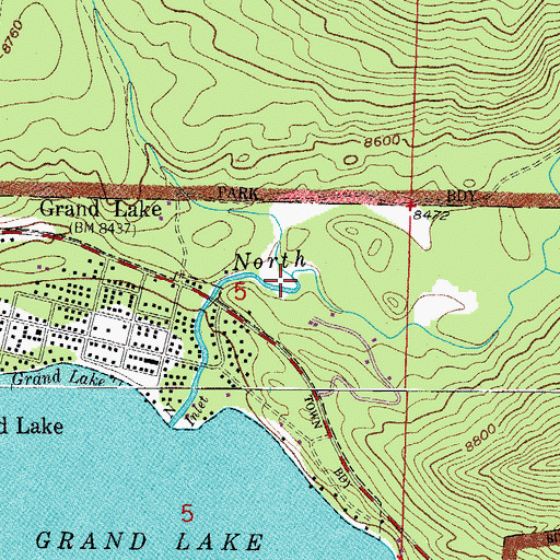 Topographic Map of Tonahutu Creek, CO