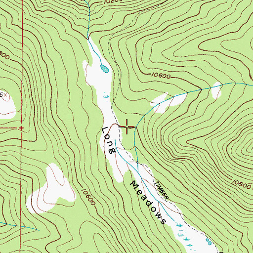 Topographic Map of Long Meadows, CO