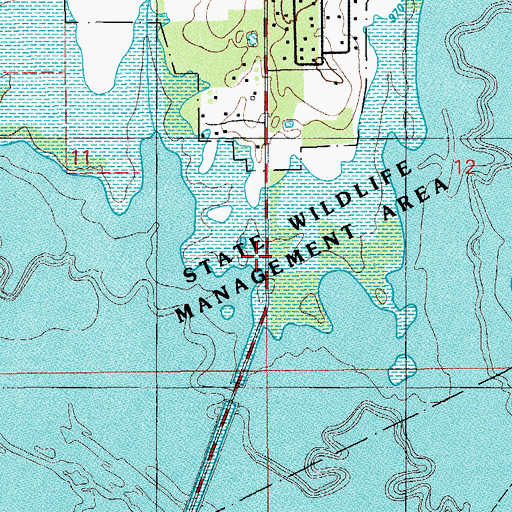 Topographic Map of State Wildlife Management Area, OK