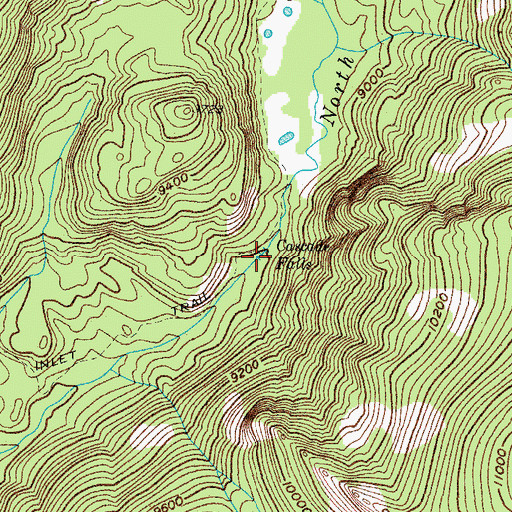Topographic Map of Cascade Falls, CO