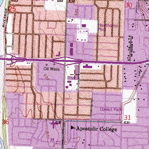 Topographic Map of Brook Plaza, OK