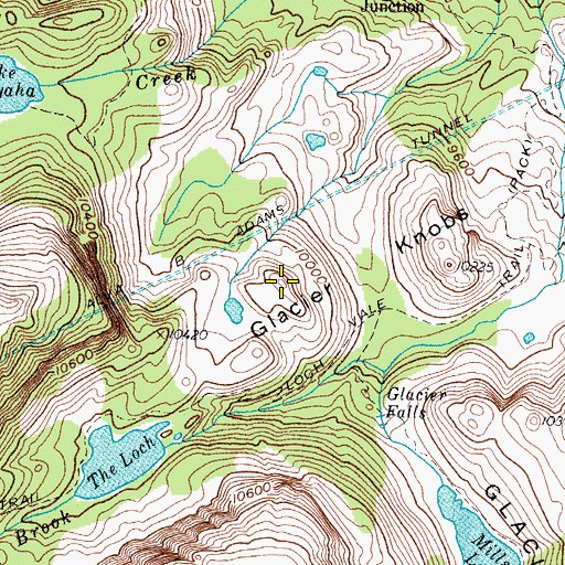 Topographic Map of Glacier Knobs, CO