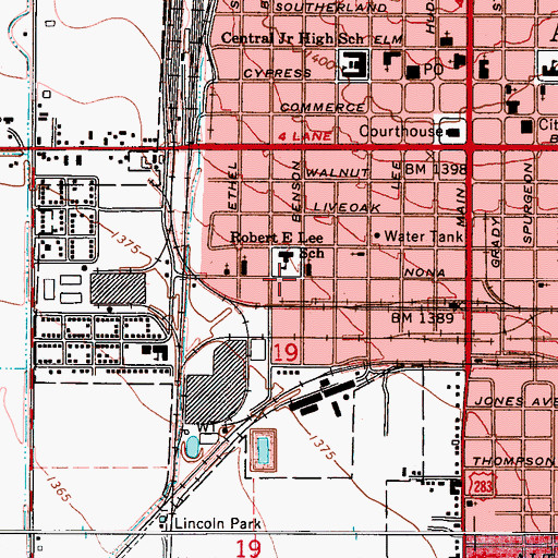 Topographic Map of Saint Pauls Episcopal Church, OK