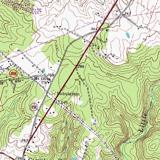 Topographic Map of Centreville Elementary School, VA