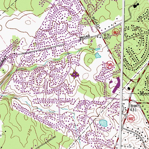 Topographic Map of Fox Mill Elementary School, VA
