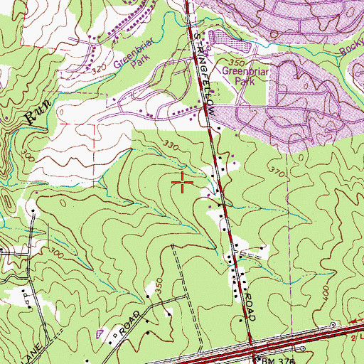 Topographic Map of Poplar Tree Park, VA
