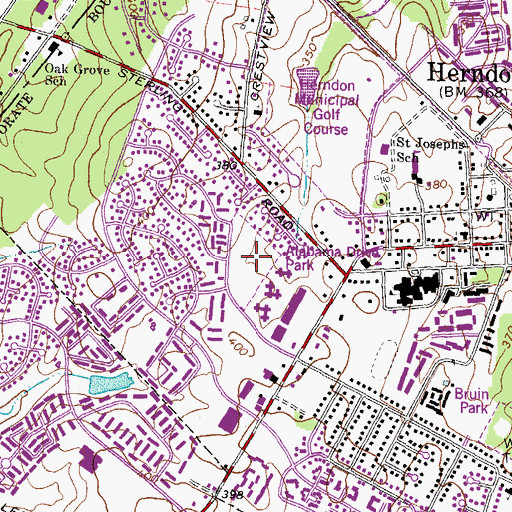 Topographic Map of Alabama Drive Park, VA