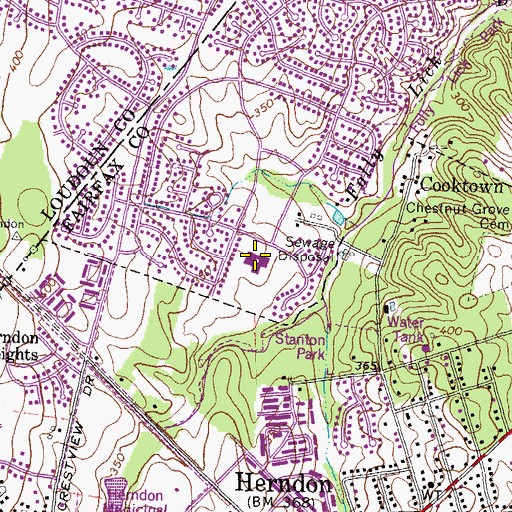 Topographic Map of Clearview Elementary School, VA