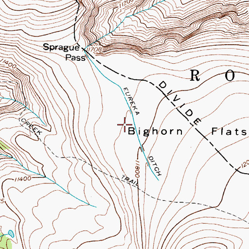 Topographic Map of Eureka Ditch, CO