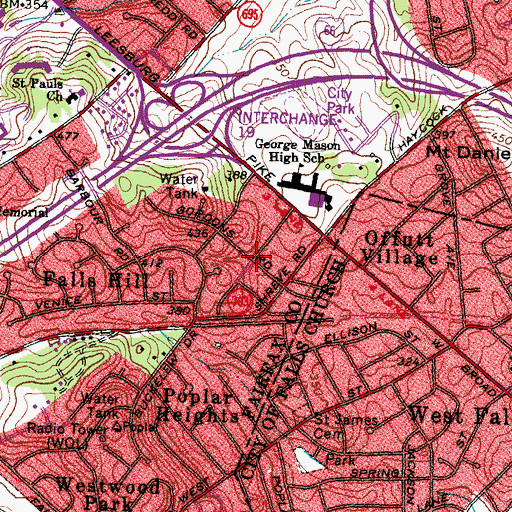 Topographic Map of Antrim, VA