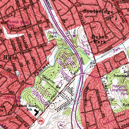 Topographic Map of Southampton Forest, VA