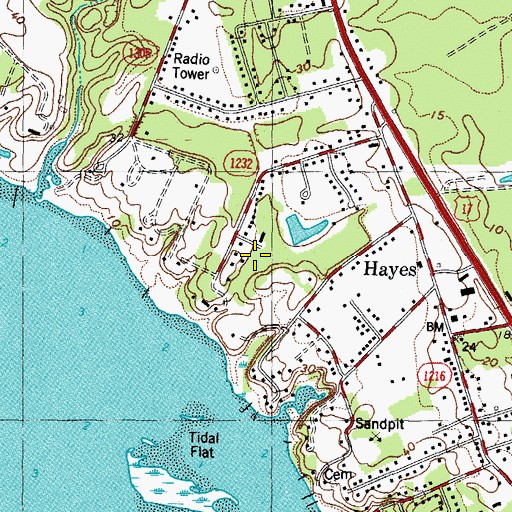 Topographic Map of Oakdale, VA