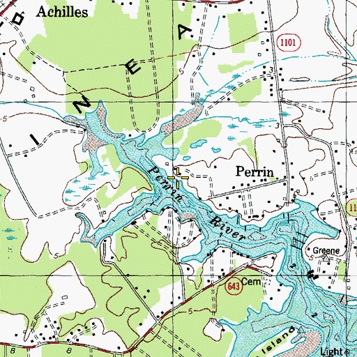 Topographic Map of Sedger Creek Landing, VA