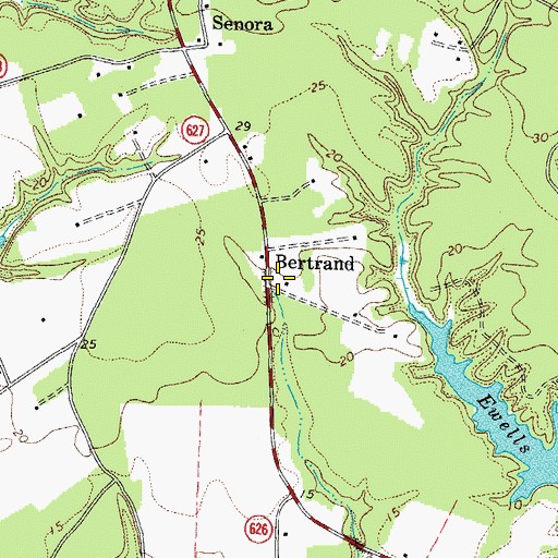 Topographic Map of Bertrand School (historical), VA