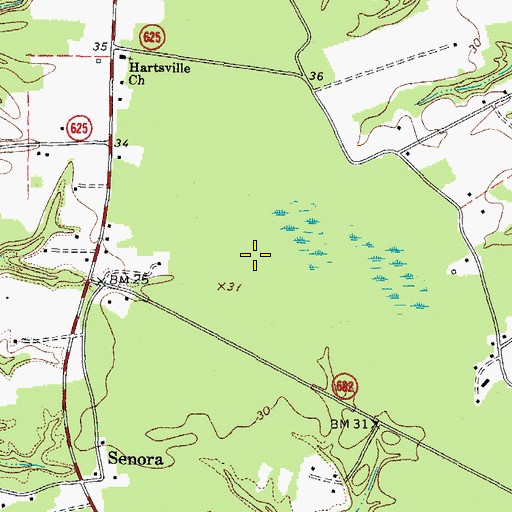 Topographic Map of Corrotoman Neck, VA