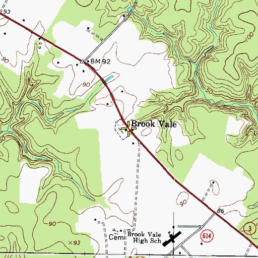Topographic Map of White Marsh Church, VA