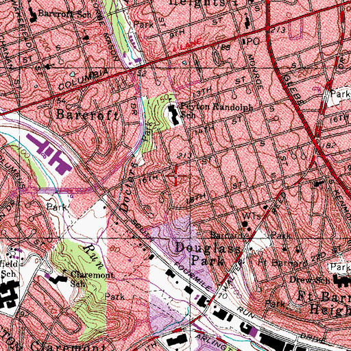 Topographic Map of Berry-Whitehead Family Graveyard (historical), VA