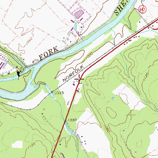 Topographic Map of Almond (historical), VA