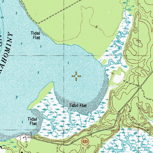 Topographic Map of Buzzard Bay, VA