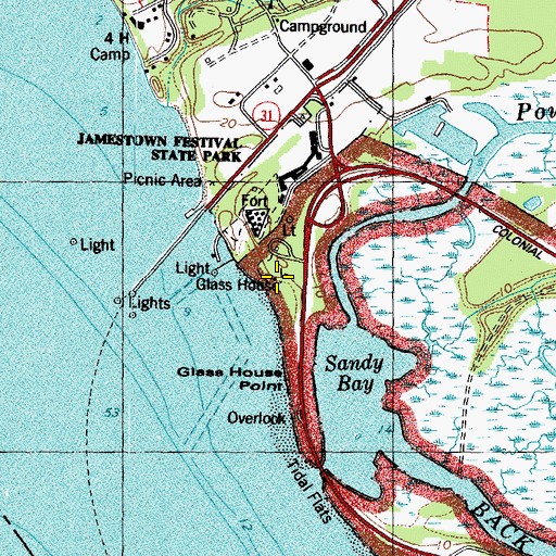 Topographic Map of Glass House, VA