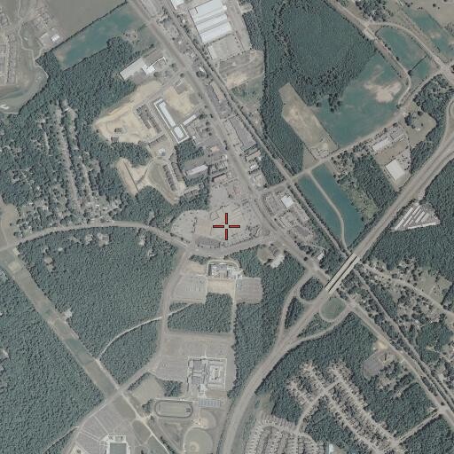 Aerial/Satellite Image of Williamsburg Outlet Mall Shopping Center, VA