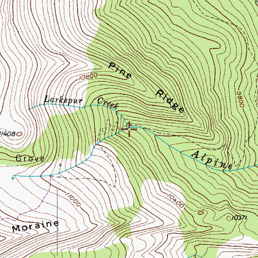 Topographic Map of Larkspur Creek, CO