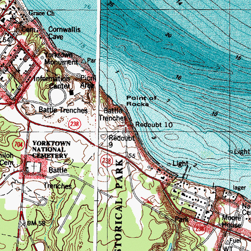 Topographic Map of Redoubt 10 (historical), VA