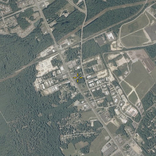 Aerial/Satellite Image of York Village Shopping Center, VA