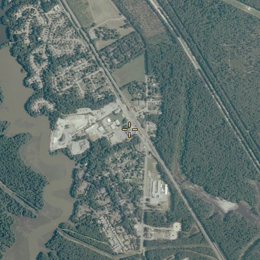 Aerial/Satellite Image of Lee Hall Post Office, VA