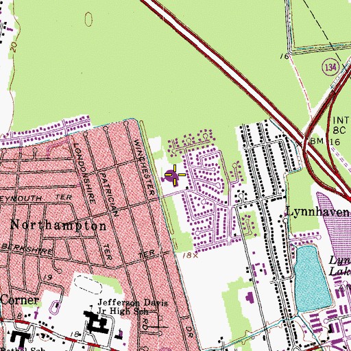 Topographic Map of Kraft Elementary School, VA