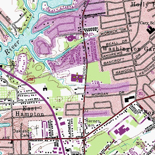 Topographic Map of Spratley Gifted Center, VA