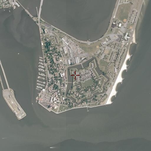 Aerial/Satellite Image of Casemate Museum, VA