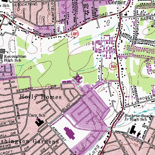 Topographic Map of Merrimack Elementary School, VA