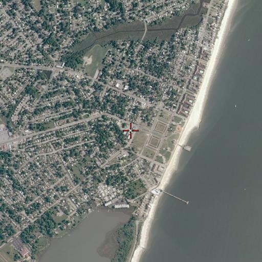 Aerial/Satellite Image of Buckroe Baptist Church, VA