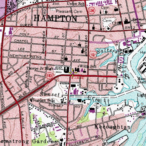 Topographic Map of Charles H Taylor Memorial Library (historical), VA