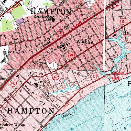 Topographic Map of Wythe Presbyterian Church, VA