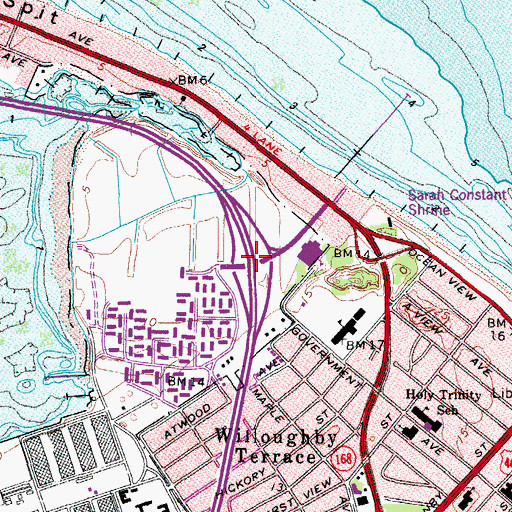 Topographic Map of Interchange 273, VA