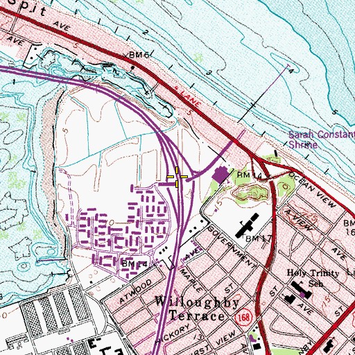 Topographic Map of Interchange 273, VA