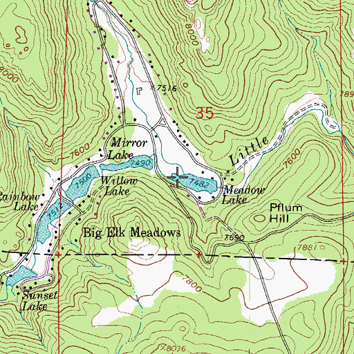 Topographic Map of Deer Creek, CO