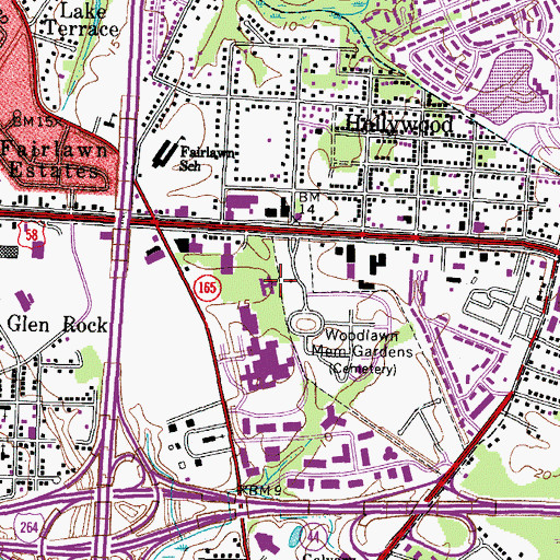 Topographic Map of Kempsville Center for Behavioral Health, VA