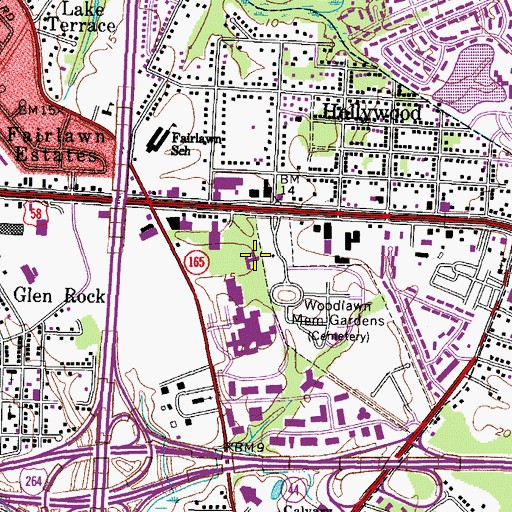Topographic Map of Kempsville Center for Behavioral Health, VA