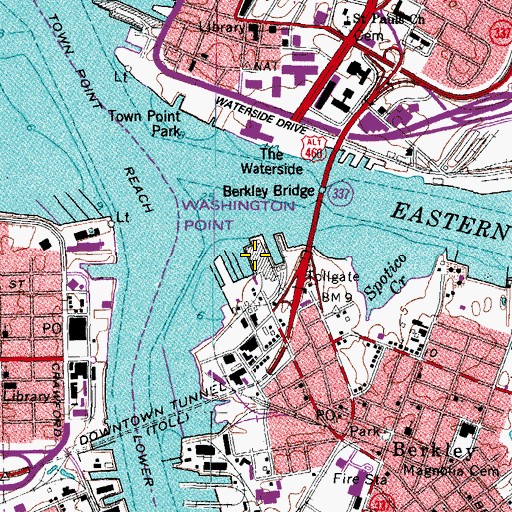 Topographic Map of Washington Point, VA