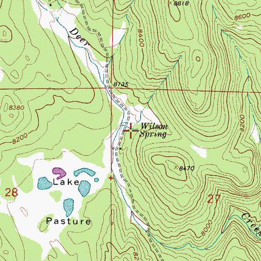Topographic Map of Wilson Spring, CO